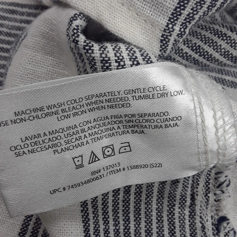 Orvis Ladies Women's Long Sleeve Button Front Linen Blend Top Shirt Size S - Picture 7 of 9